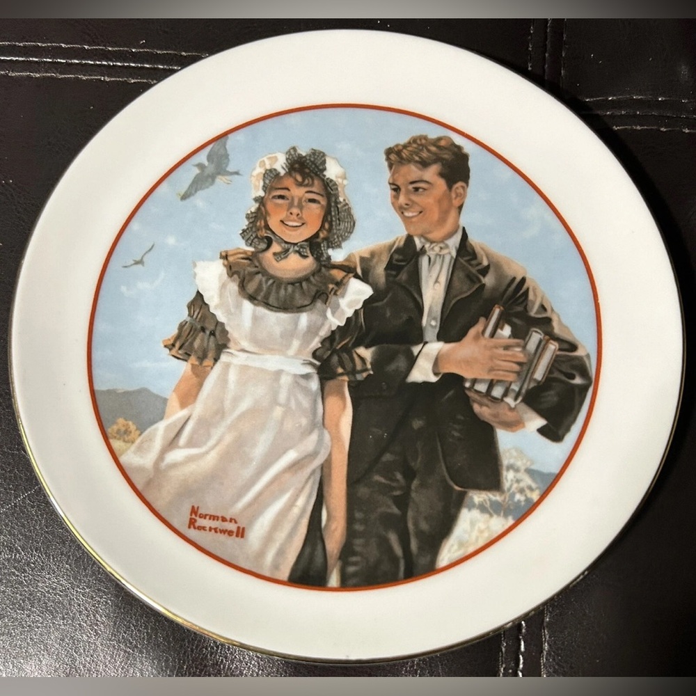 Vintage Norman Rockwell “Young Love” Series 1982 6.5”Plate CW Collection